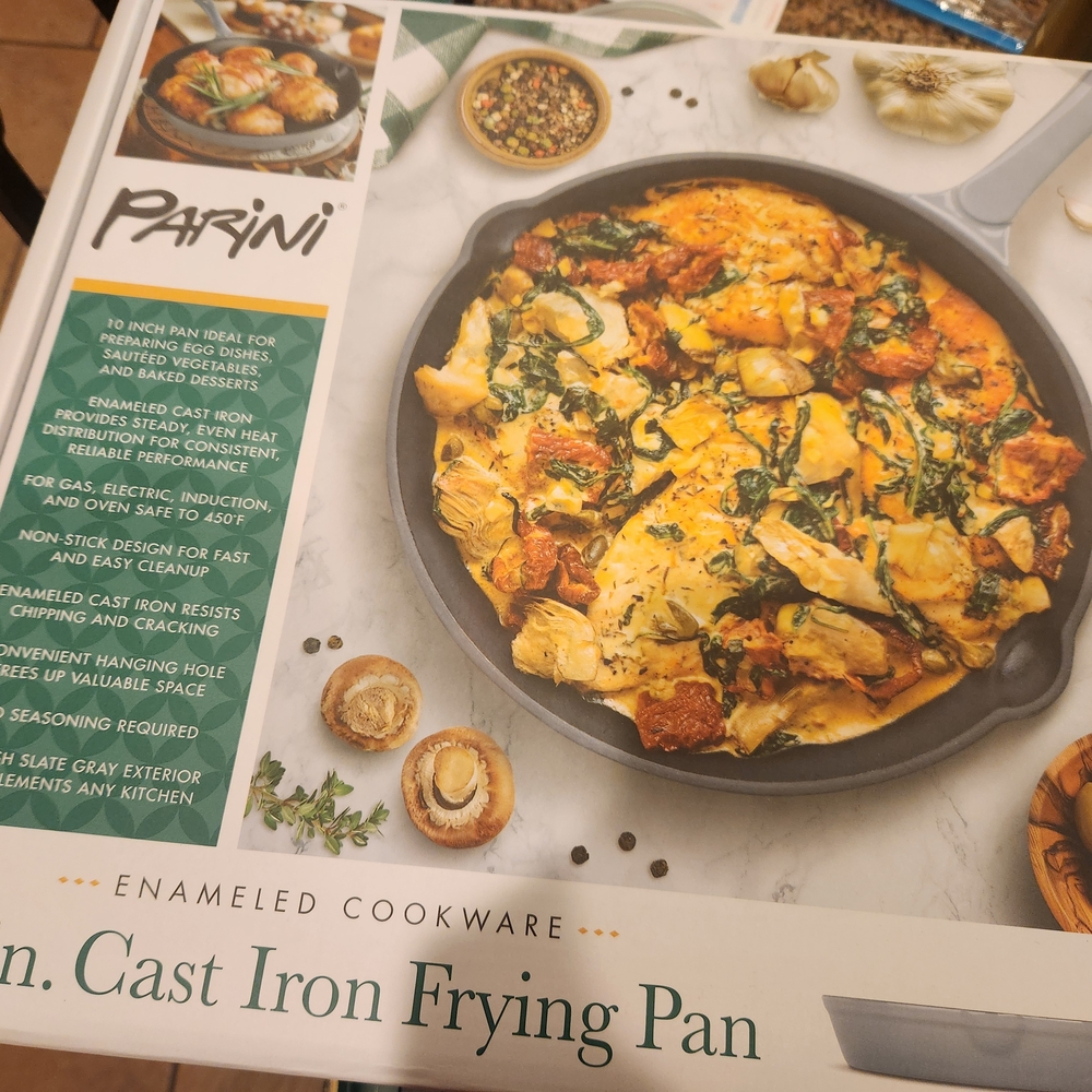 Gray Cast Iron Frying Pan